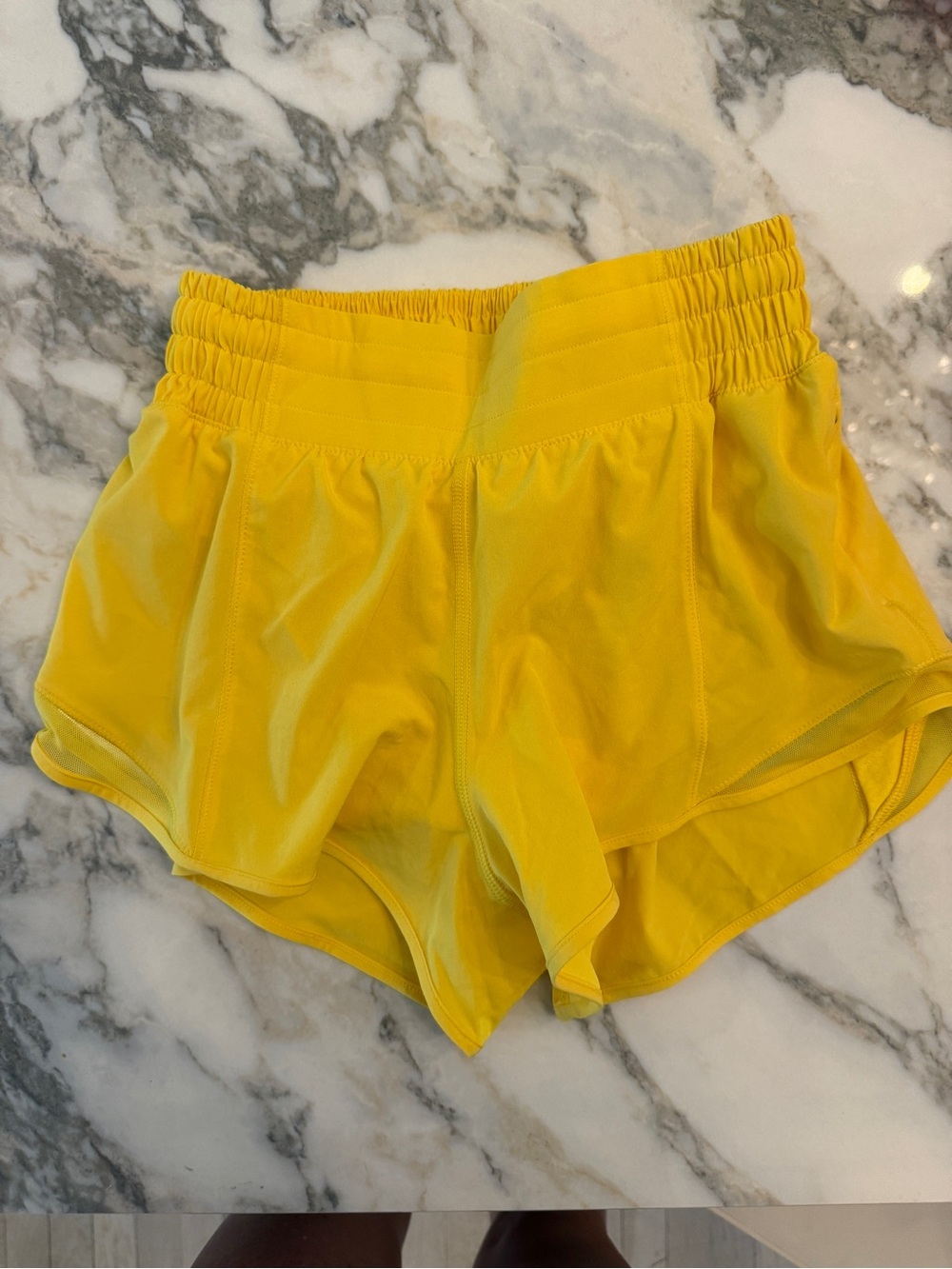 lululemon womens/girls athletica Yellow Run Shorts
